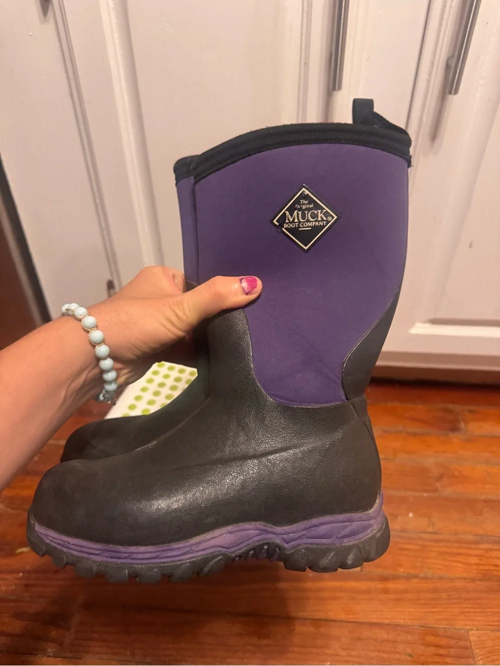 Muck Boot Company Kids' Purple and Black Waterproof Boots girls size 1